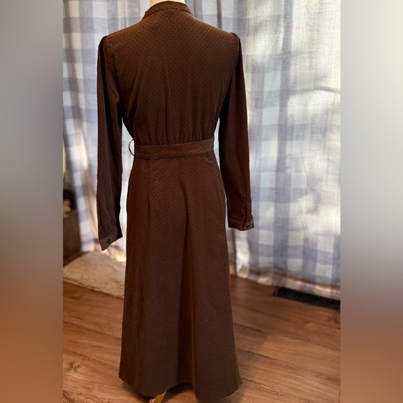 NWT Hem & Thread Chocolate Long Sleeve Coat Dress - Picture 7 of 12